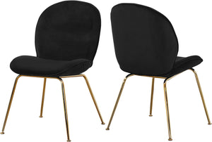 Meridian Furniture - Paris - Dining Chair with Gold Legs (Set of 2) - 5th Avenue Furniture