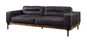 ACME - Silchester - Sofa - Antique Ebony Top Grain Leather - 5th Avenue Furniture