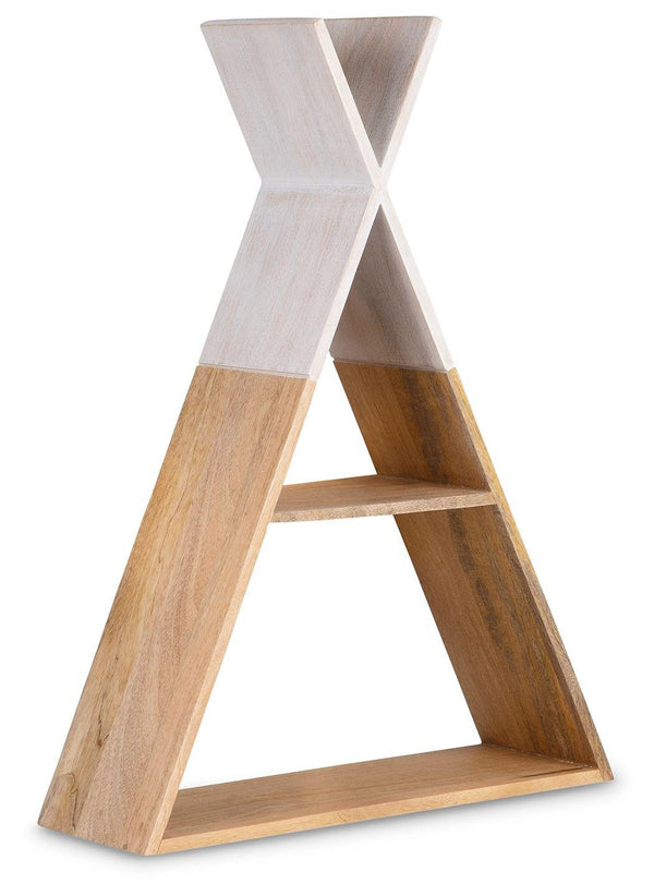 Signature Design by Ashley® - Cadelaria - White / Natural - Wall Shelf - 5th Avenue Furniture