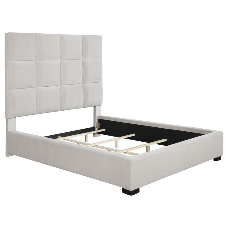 CoasterEssence - Panes - Tufted Upholstered Panel Bed - 5th Avenue Furniture