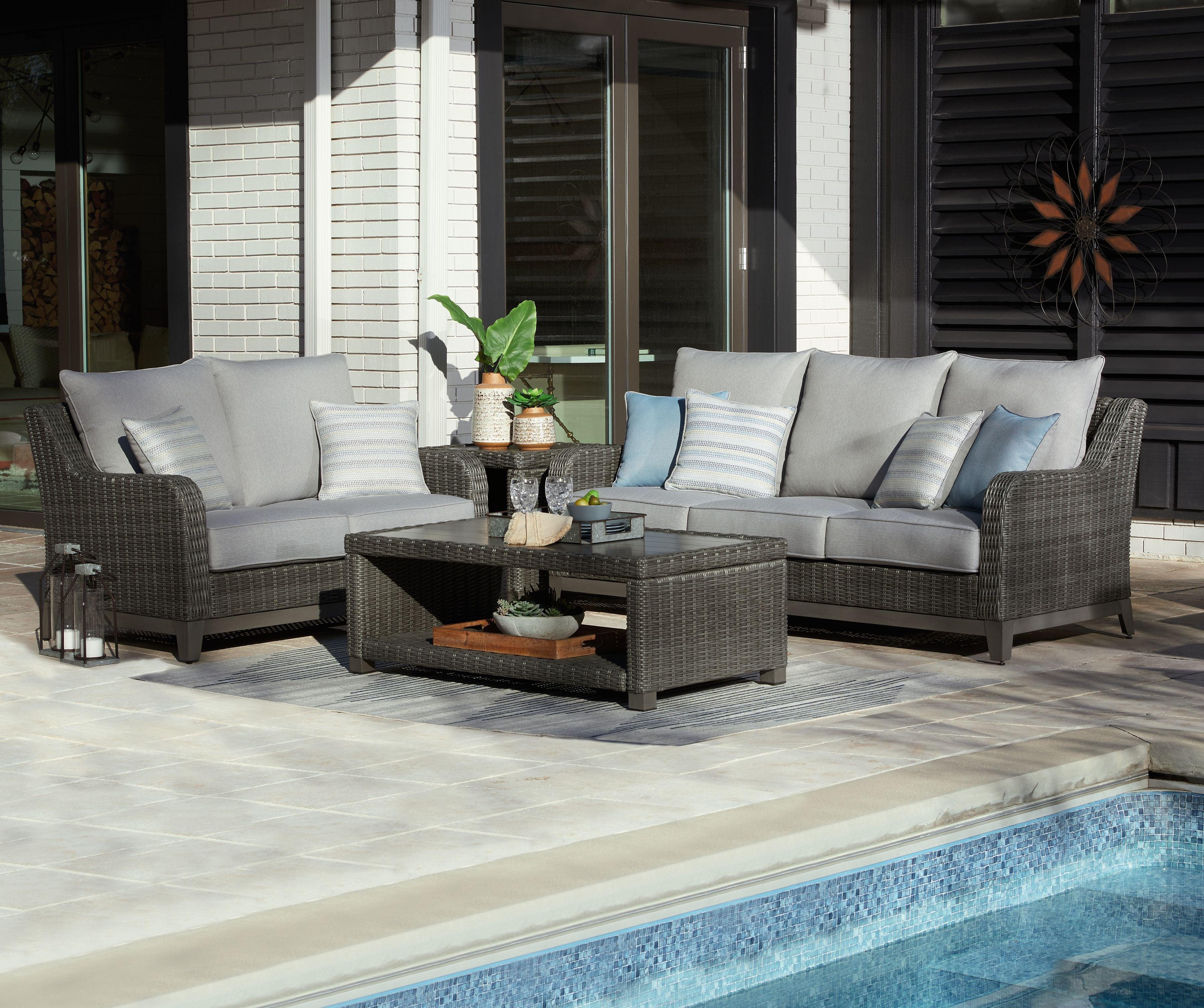 Signature Design by Ashley® - Elite Park - Gray - 4 Pc. - Lounge Set - 5th Avenue Furniture