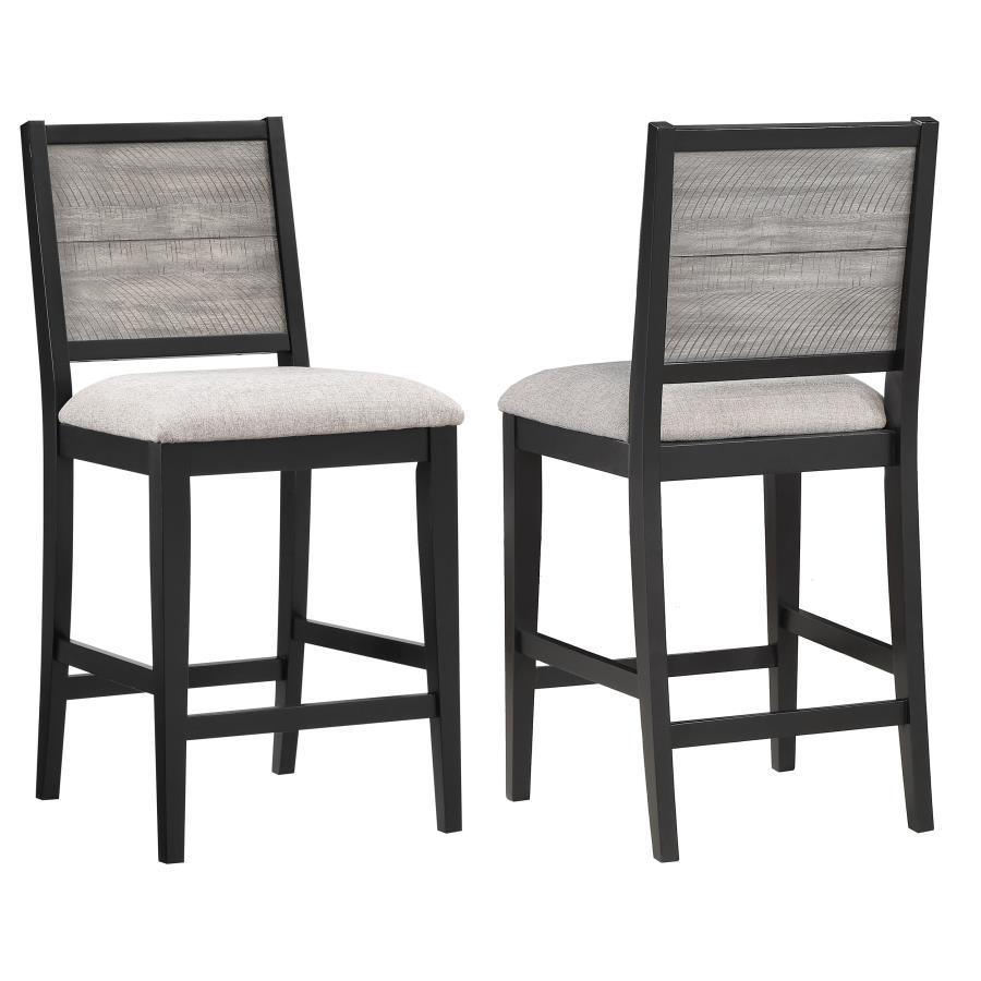 Coaster Fine Furniture - Elodie - Upholstered Padded Seat Counter Height Dining Chair (Set of 2) - Dove Gray And Black - 5th Avenue Furniture