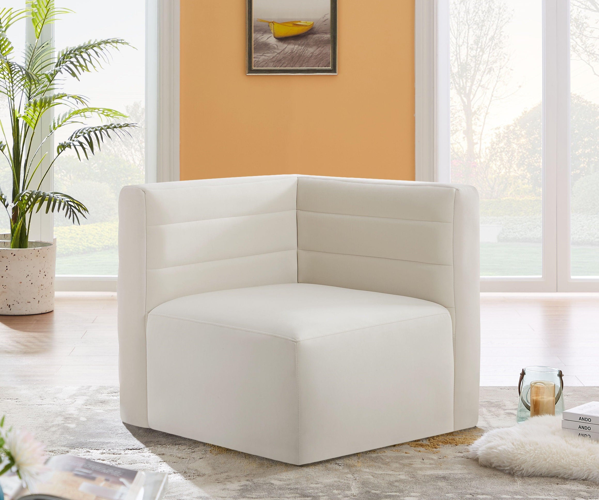Meridian Furniture - Quincy - Modular Corner Chair - 5th Avenue Furniture