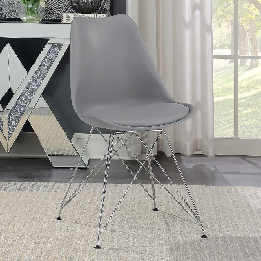 CoasterEveryday - Juniper - Upholstered Side Chairs (Set of 2) - Gray - 5th Avenue Furniture