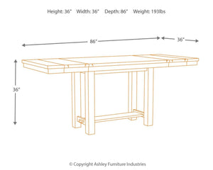 Ashley Furniture - Moriville - Grayish Brown - Rectangular Dining Room Counter Extension Table - 5th Avenue Furniture