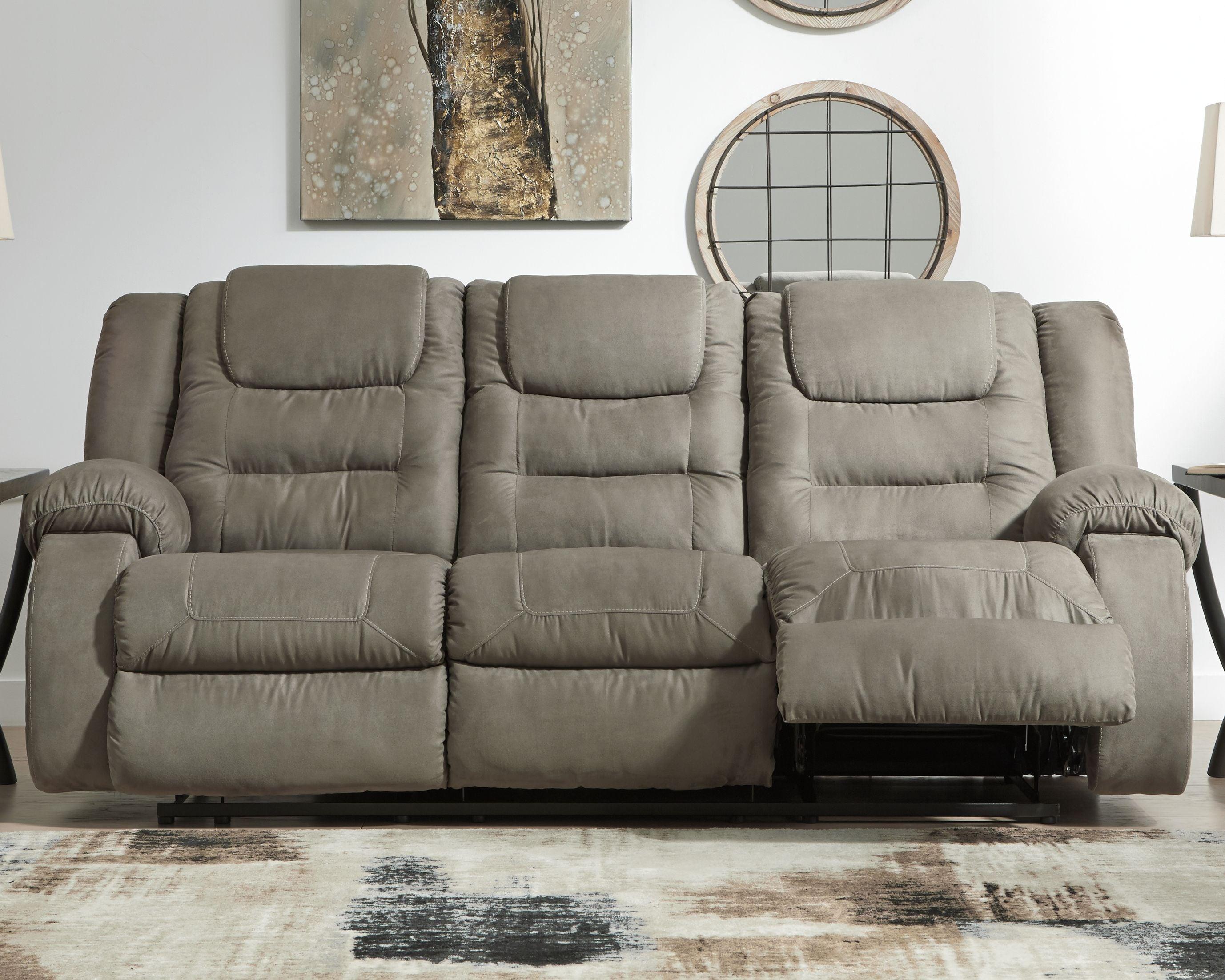 Ashley Furniture - Mccade - Cobblestone - Reclining Sofa - 5th Avenue Furniture