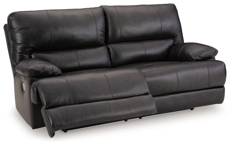 Signature Design by Ashley® - Mountainous - Eclipse - 2 Seat Power Reclining Sofa With Adj Headrest - 5th Avenue Furniture