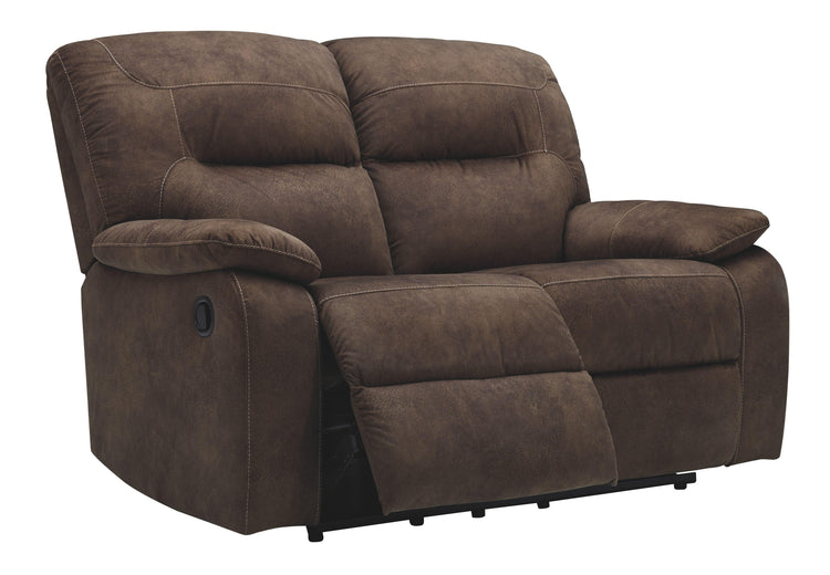 Ashley Furniture - Bolzano - Coffee - Reclining Loveseat - 5th Avenue Furniture