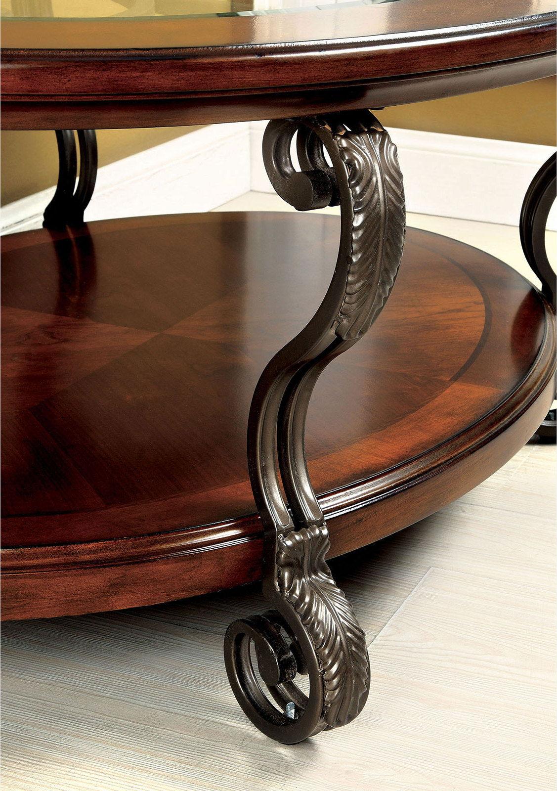 Furniture of America - May - Coffee Table - Brown Cherry - 5th Avenue Furniture
