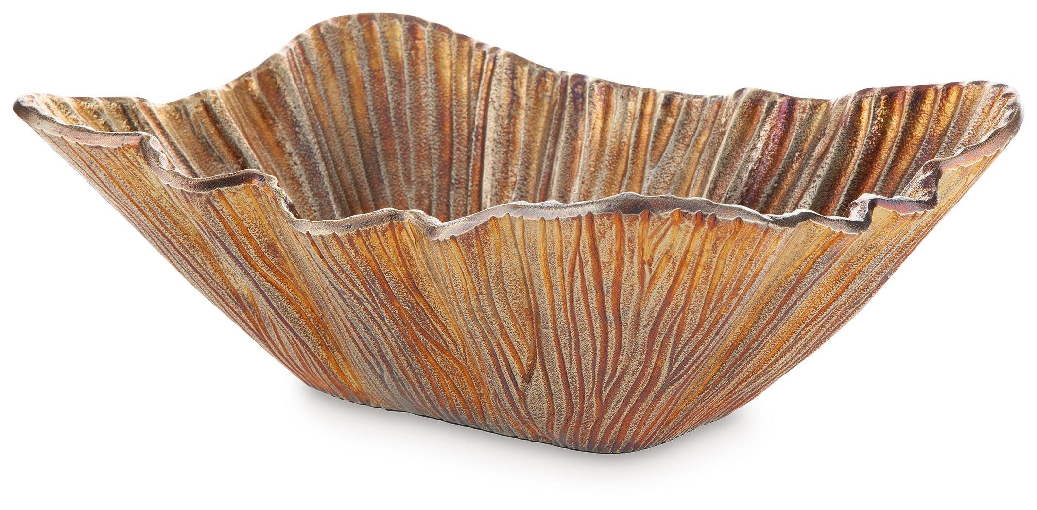 Signature Design by Ashley® - Gabbievale - Antique Gold Finish - Bowl - 5th Avenue Furniture