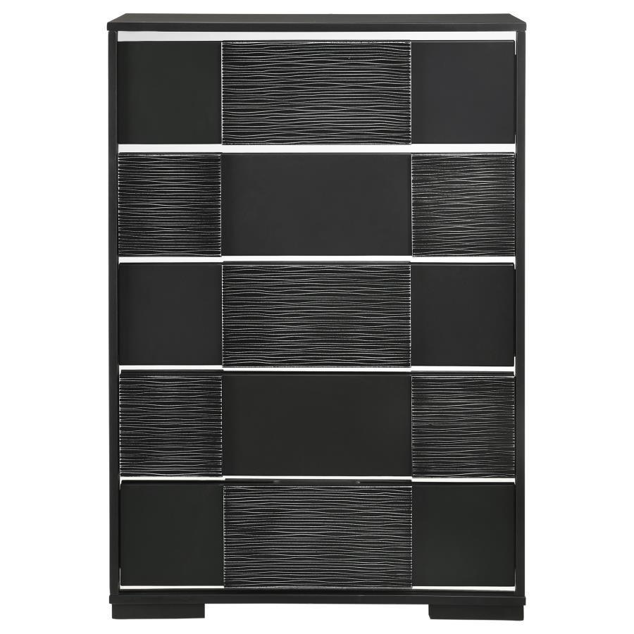 CoasterEveryday - Blacktoft - 5-Drawer Chest - Black - 5th Avenue Furniture