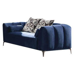 ACME - Hellebore - Loveseat - Blue Velvet - 5th Avenue Furniture