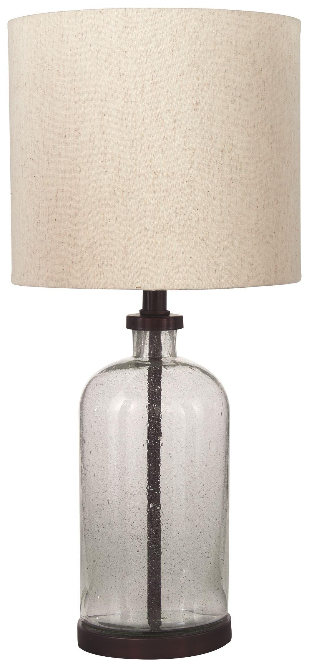 Ashley Furniture - Bandile - Clear / Bronze Finish - Glass Table Lamp - 5th Avenue Furniture