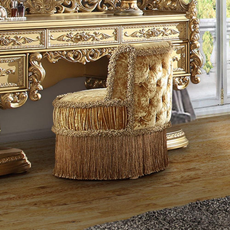 ACME - Bernadette - Stool - Gold Velvet - 5th Avenue Furniture