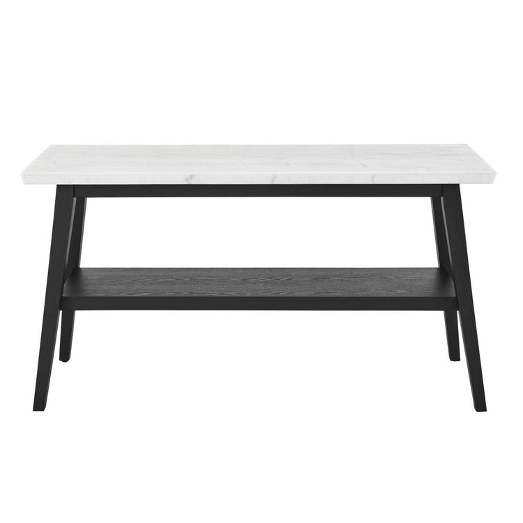 Steve Silver Furniture - Vida - Marble Top Sofa Table - Black / White - 5th Avenue Furniture