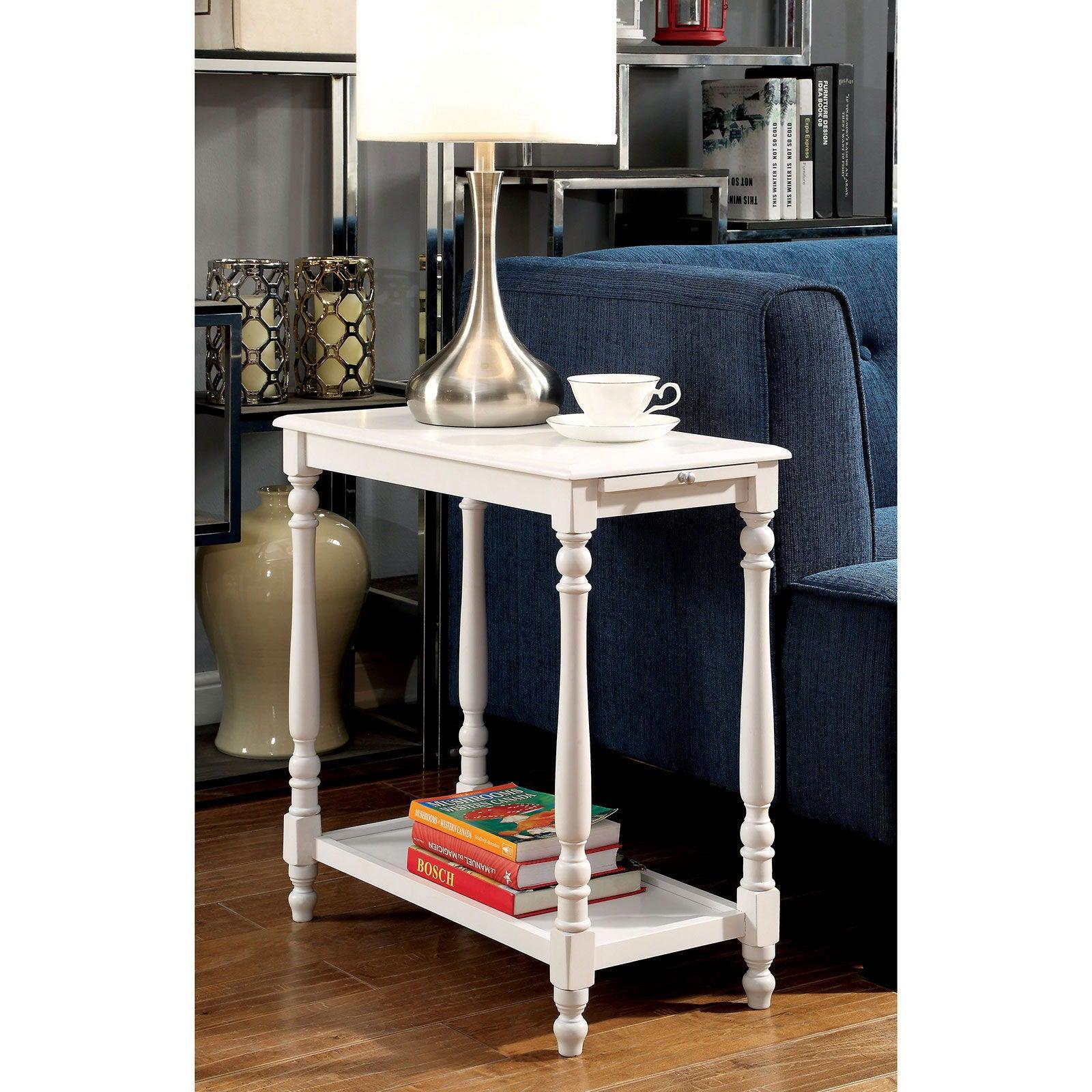 Furniture of America - Deering - Side Table - White - 5th Avenue Furniture