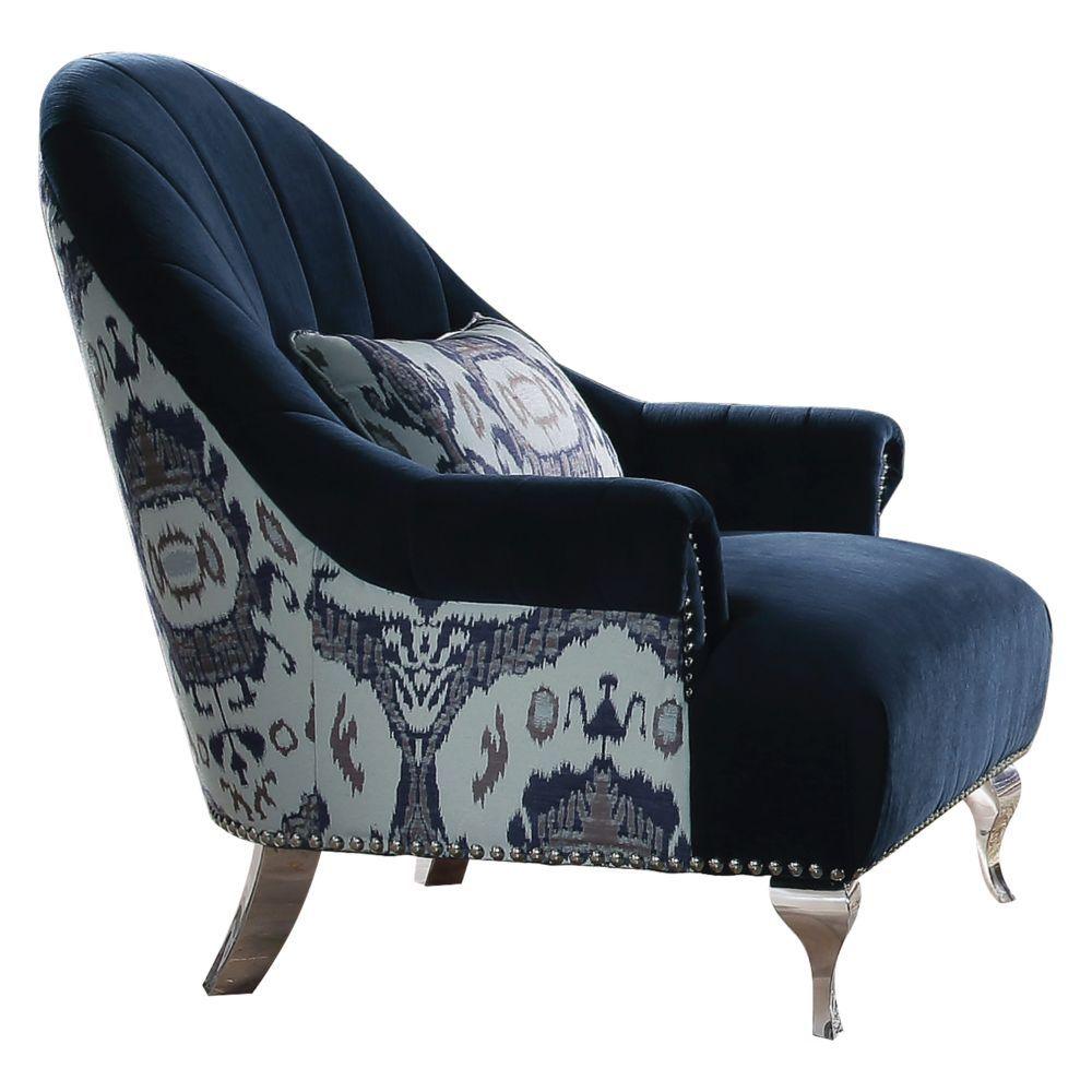 ACME - Jaborosa - Chair - Blue Velvet - 5th Avenue Furniture