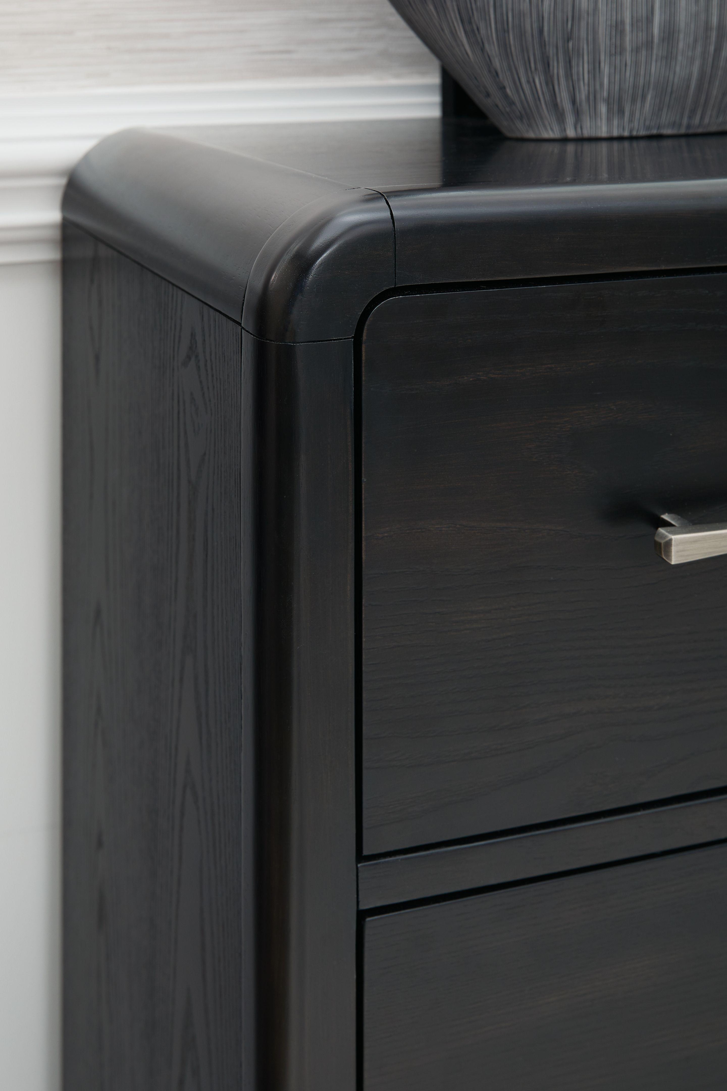 Signature Design by Ashley® - Rowanbeck - Black - Dresser And Mirror - 5th Avenue Furniture