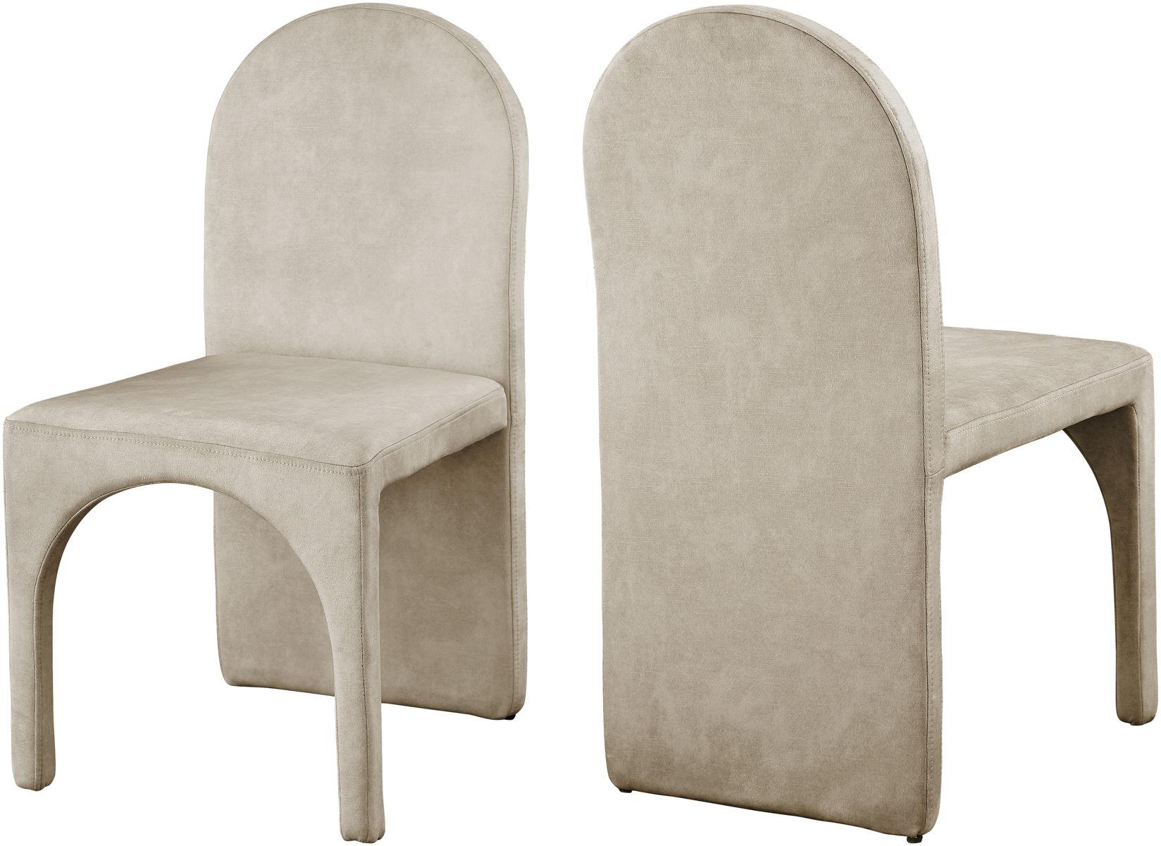 Meridian Furniture - Summer - Dining Side Chair (Set of 2) - Stone - 5th Avenue Furniture