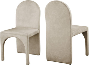 Meridian Furniture - Summer - Dining Side Chair (Set of 2) - Stone - 5th Avenue Furniture