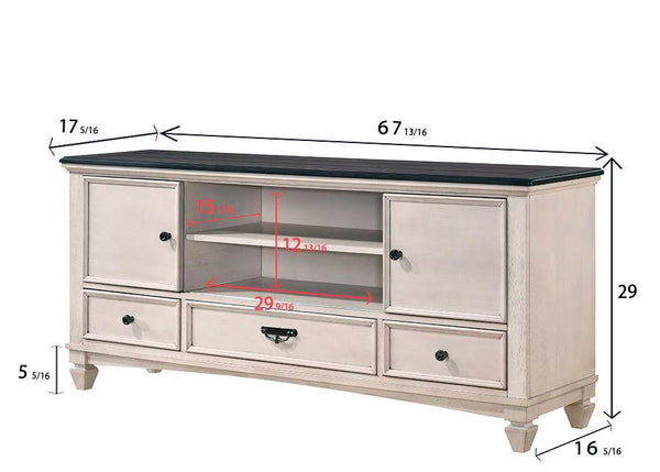 Crown Mark - Sawyer - Tv Stand - Beige - 5th Avenue Furniture