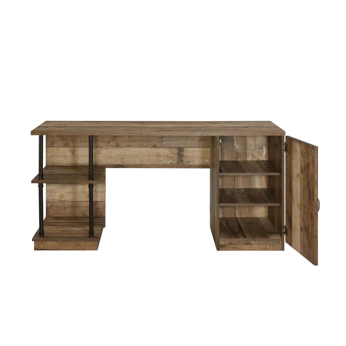 ACME - Canna - Writing Desk - Rustic Oak & Black Finish - 5th Avenue Furniture