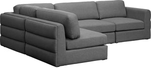 Meridian Furniture - Beckham - Modular Sectional 4 Piece - Gray - Fabric - 5th Avenue Furniture