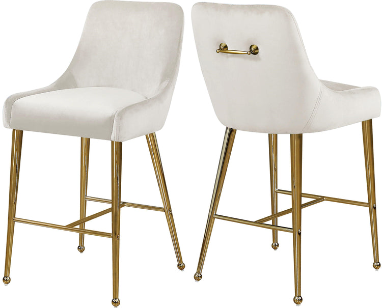 Meridian Furniture - Owen - Stool (Set of 2) - Cream - 5th Avenue Furniture