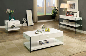 Furniture of America - Raya - Coffee Table - White - 5th Avenue Furniture