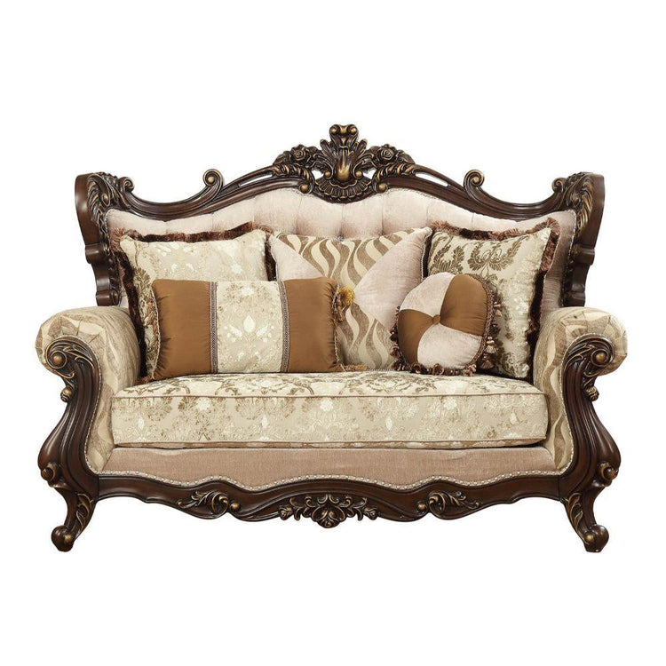 ACME - Shalisa - Loveseat - Fabric & Walnut - 5th Avenue Furniture