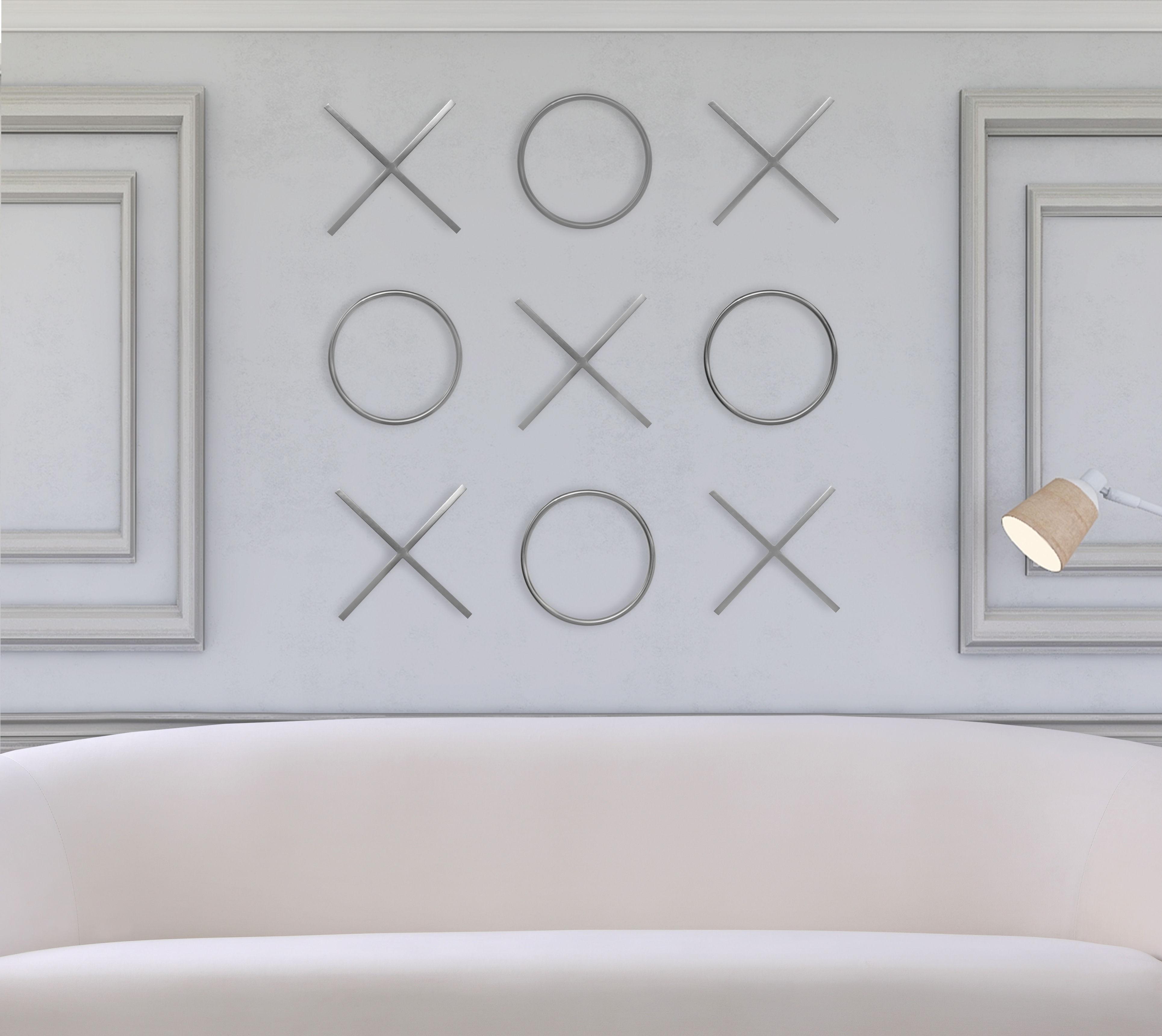Meridian Furniture - XOXO - Wall Decor - Pearl Silver - Steel - 5th Avenue Furniture