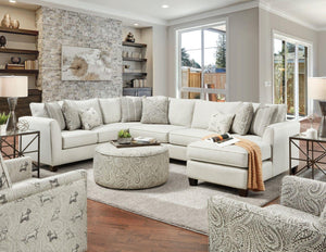 Furniture of America - Pocklington - Sectional - Ivory - 5th Avenue Furniture