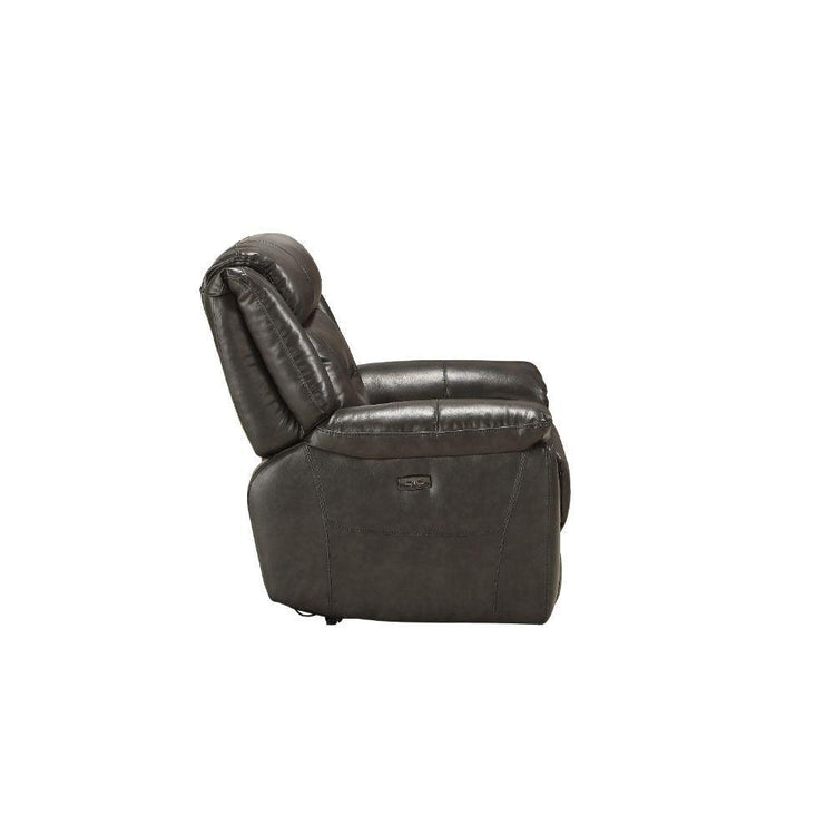 ACME - Imogen - Recliner - Gray Leather-Aire - 5th Avenue Furniture