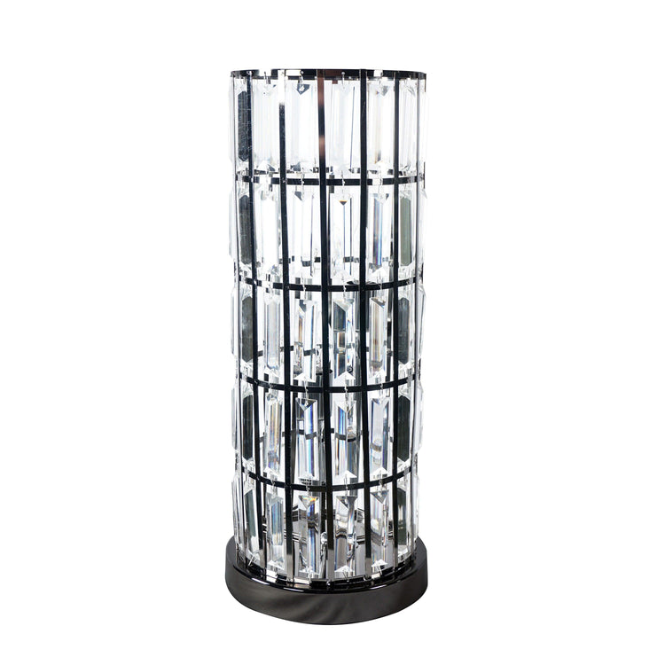 Crown Mark - Column - Table Lamp Nickel - Black - 5th Avenue Furniture