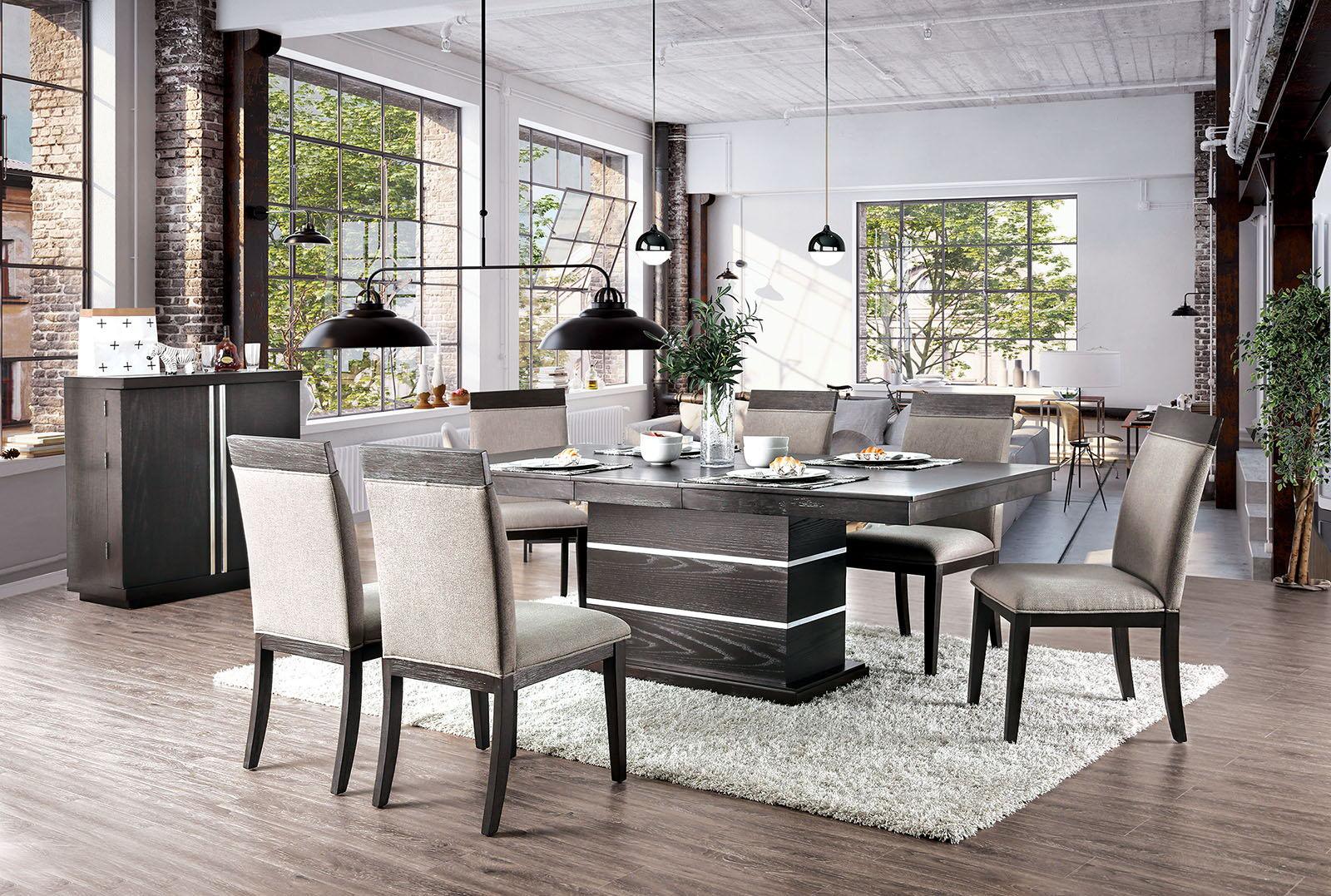 Furniture of America - Modoc - Dining Table - Espresso / Beige - 5th Avenue Furniture