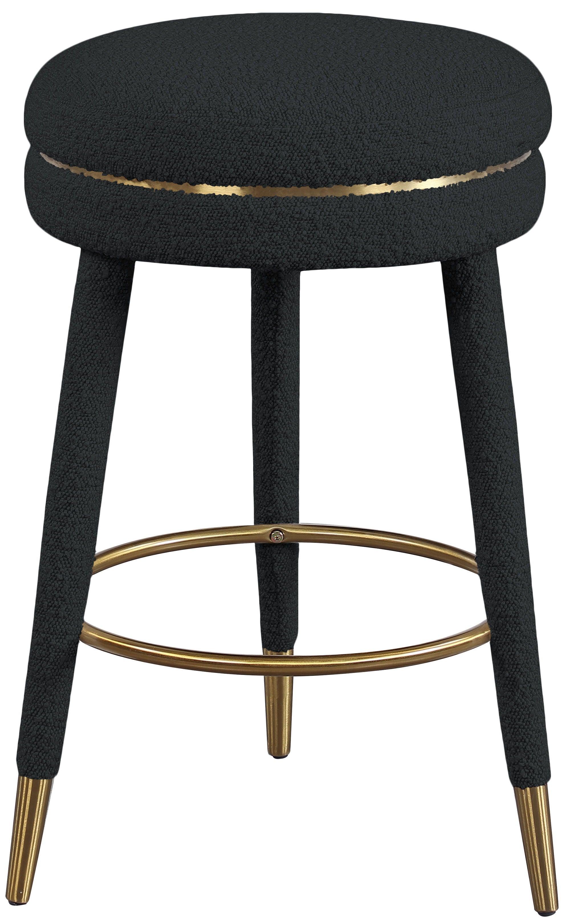 Meridian Furniture - Coral - Counter Stool - Black - 5th Avenue Furniture