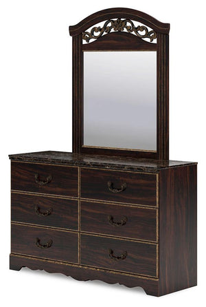 Signature Design by Ashley® - Glosmount - Two-tone - Dresser And Mirror - 5th Avenue Furniture