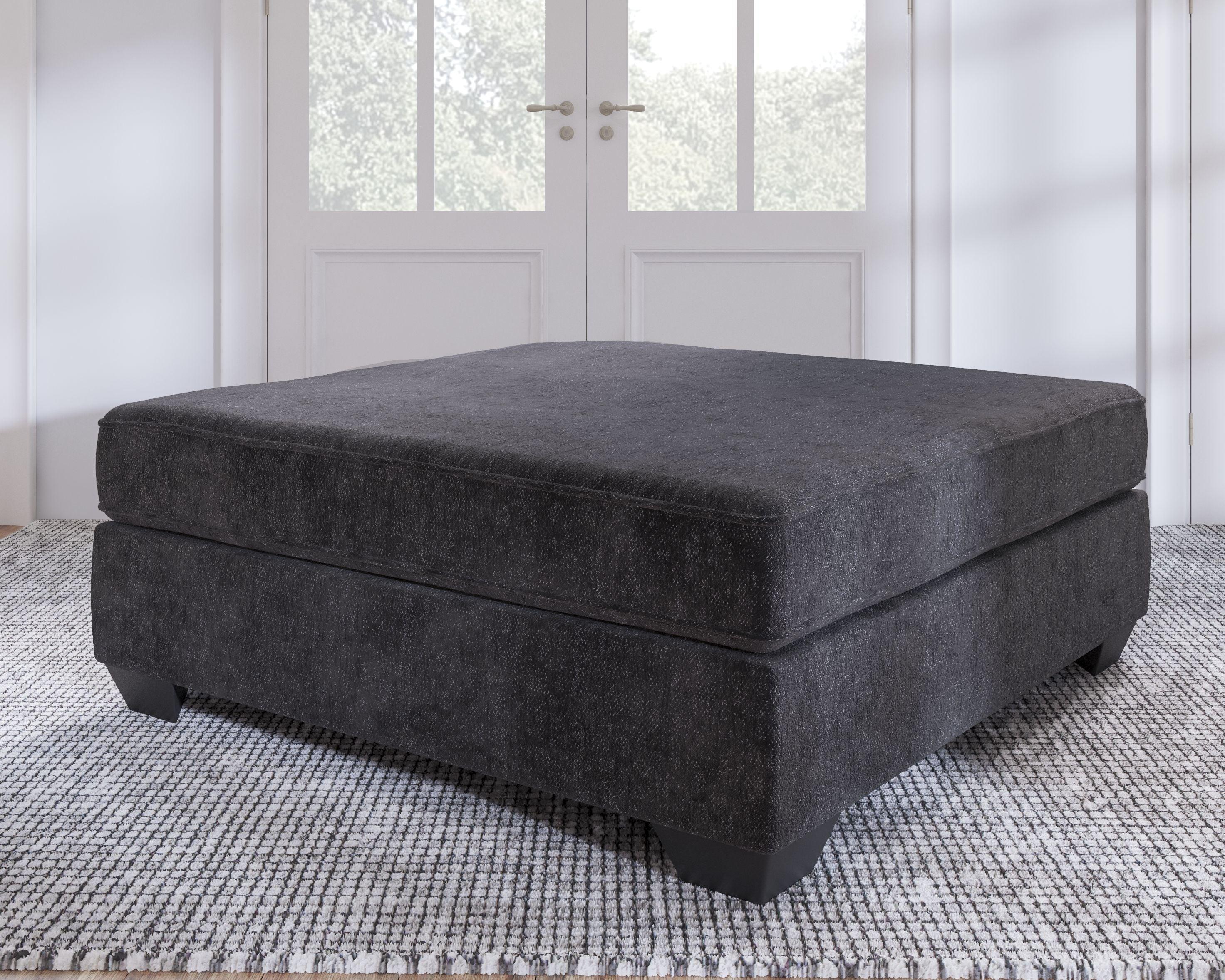 Ashley Furniture - Lavernett - Charcoal - Oversized Accent Ottoman - 5th Avenue Furniture