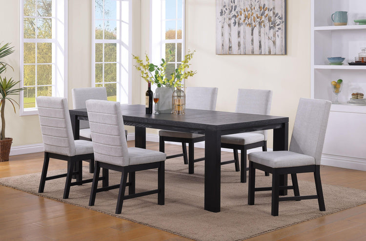 Crown Mark - Pelham - Dining Table (18 Leaf) - Charcoal - 5th Avenue Furniture