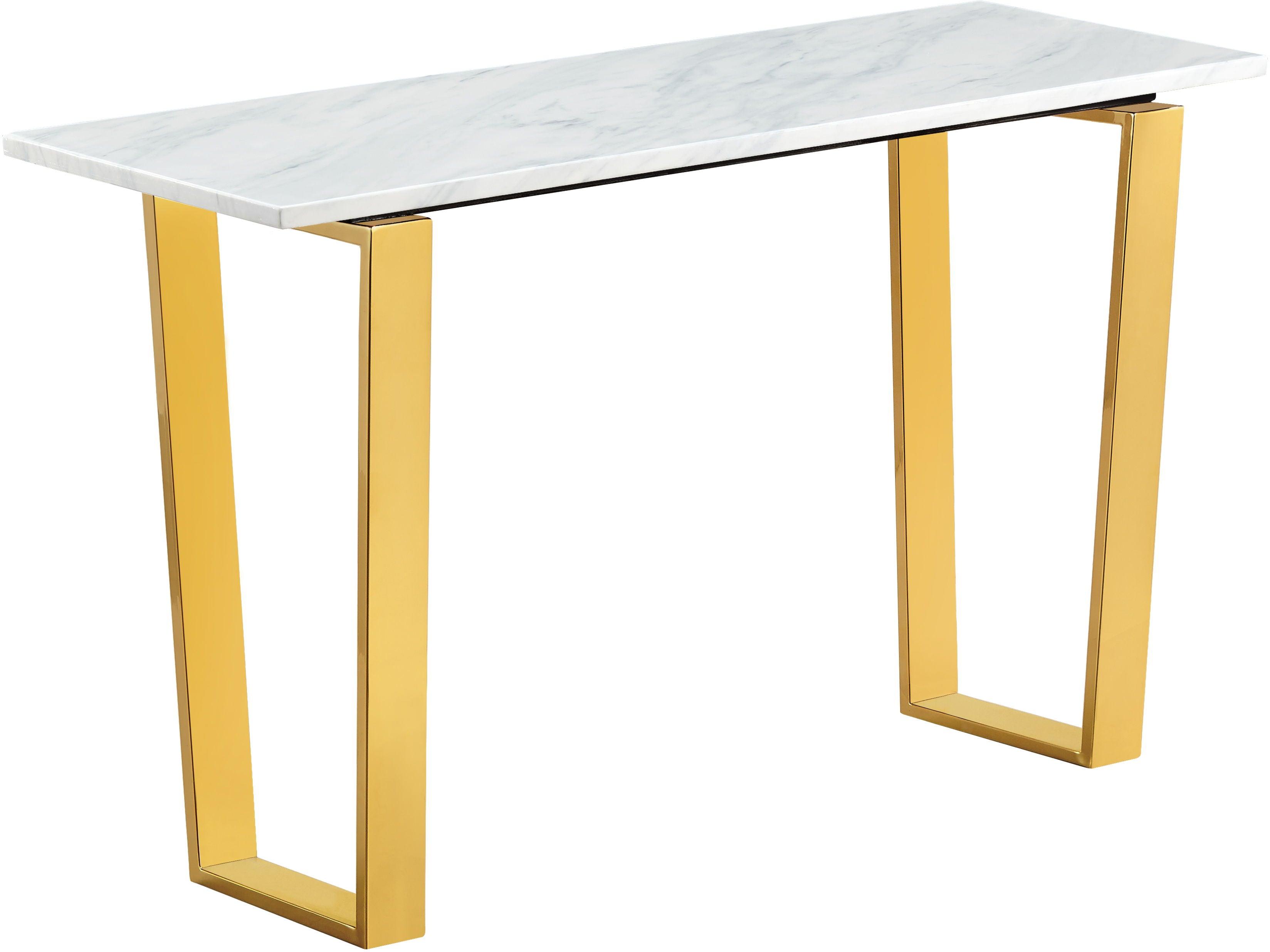 Meridian Furniture - Cameron - Console Table - Gold - 5th Avenue Furniture