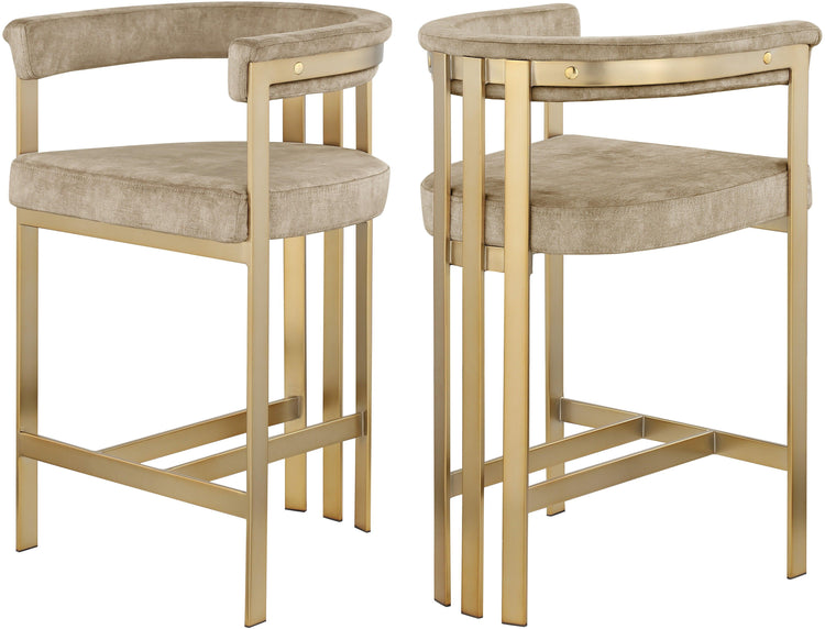 Meridian Furniture - Marcello - Counter Stool - Beige - 5th Avenue Furniture