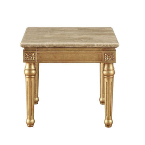 ACME - Daesha - End Table - Marble & Antique Gold - 5th Avenue Furniture