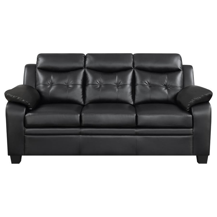 CoasterEveryday - Finley - Tufted Upholstered Sofa - Black - 5th Avenue Furniture