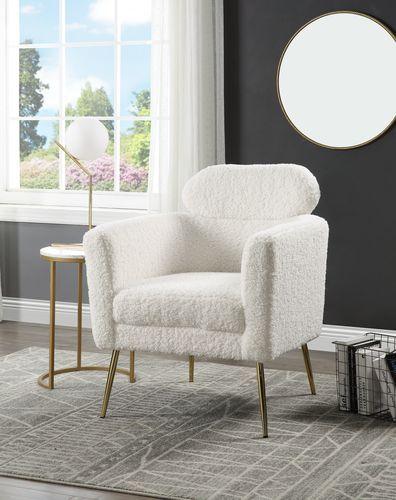 ACME - Connock - Accent Chair - White - 5th Avenue Furniture