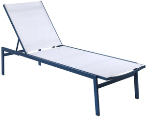 Meridian Furniture - Santorini - Outdoor Patio Chaise Lounge Chair - White - Metal - 5th Avenue Furniture