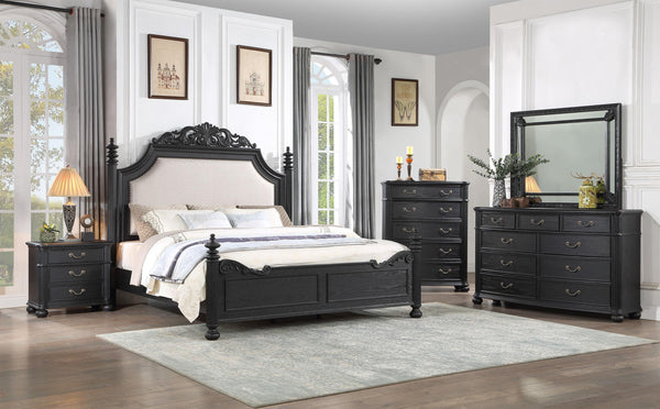 Crown Mark - Kingsbury - Nightstand - Black - 5th Avenue Furniture