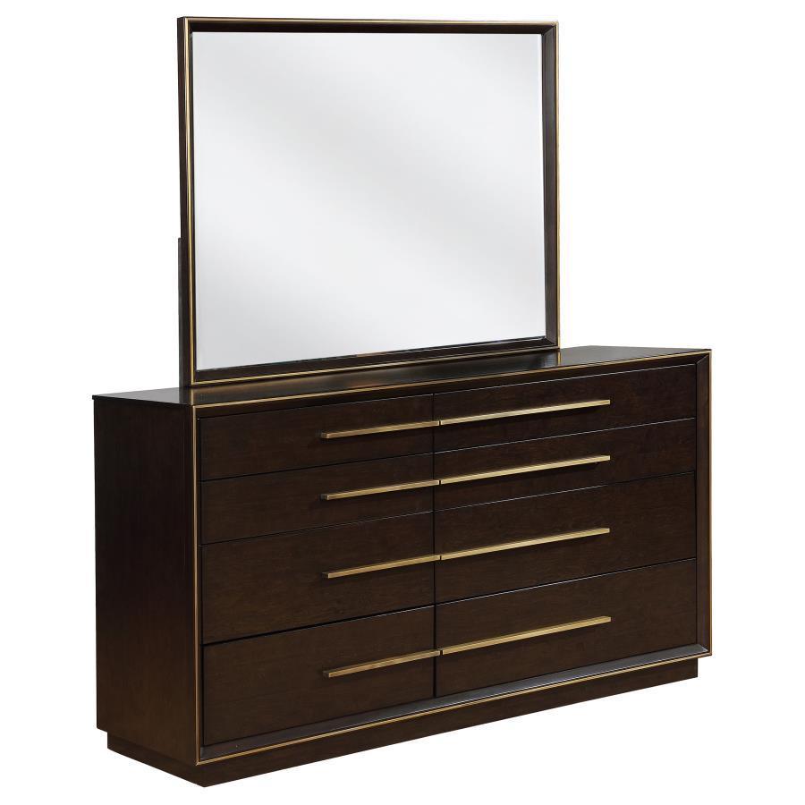 CoasterElevations - Durango - 8-Drawer Dresser With Mirror - Smoked Peppercorn - 5th Avenue Furniture