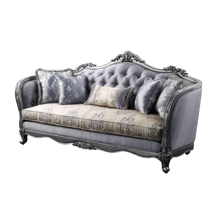 ACME - Ariadne - Sofa - Fabric & Platinum - 5th Avenue Furniture