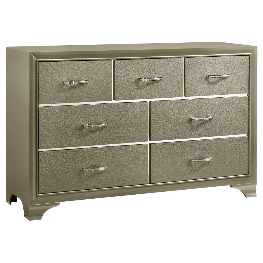 CoasterEveryday - Beaumont - 7-Drawer Rectangular Dresser - Champagne - 5th Avenue Furniture