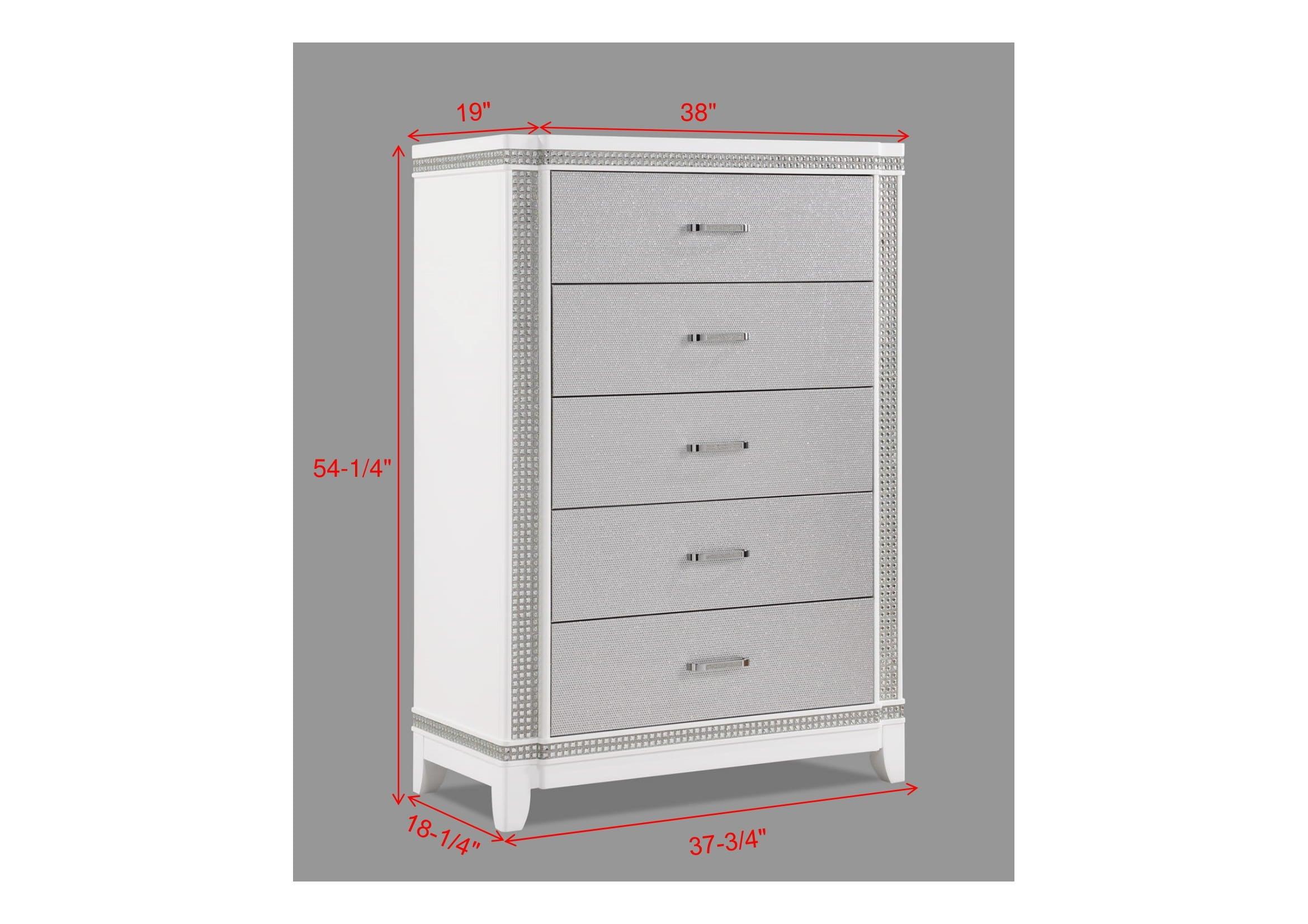 Crown Mark - Ariane - Chest - White - 5th Avenue Furniture